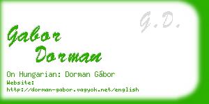 gabor dorman business card